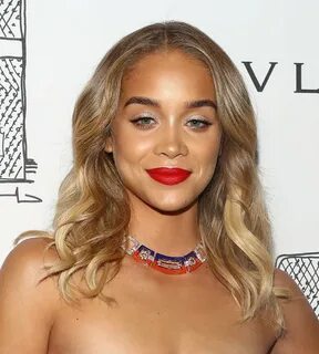 Jasmine Sanders With White Eye Shadow and Red Lips Patriotic