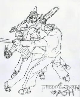 Freddy vs. Jason vs. Ash by zakukun Minion coloring pages, S