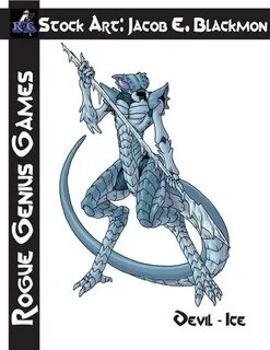 Stock Art: Blackmon Devil Ice - Rogue Genius Games Stock Art