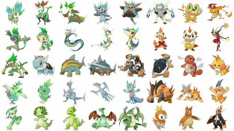 All Starter Pokemon & Evolutions Type Swap Pokemon Type Swap