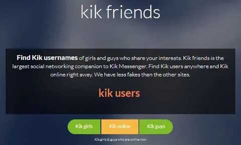 Как найти друзей на Kik и что такое лучший друг Kik Friend F