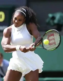 Serena Williams Racy Nipple Showing Nike Wimbledon Dress lef