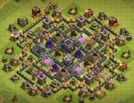 Town Hall 8 Base With Bomb Tower