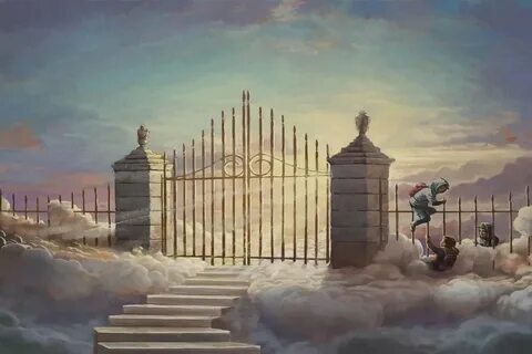 BANKSY Boys Climbing Heaven's Gate Walled Off Hotel Canvas P