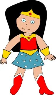 Wonder Woman Kid Version Clipart - Full Size Clipart (#54538