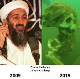 Osama bin laden version 10 years challenge meme - AhSeeit