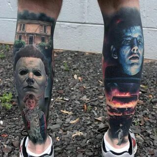 Paul Acker Hyper realistic tattoo, Movie tattoos, Horror mov