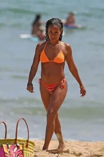 JADA PINKETT SMITH in Bikini at a Beach in Hawaii - HawtCele