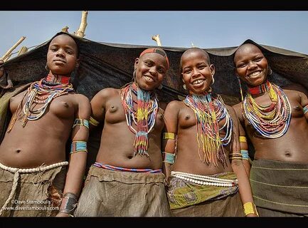 girls of the Arbore tribe in the Lower Omo Valley of Ethio. 