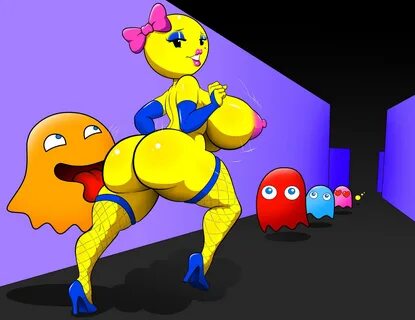 illustration : Ms Pac-Man showing her ass