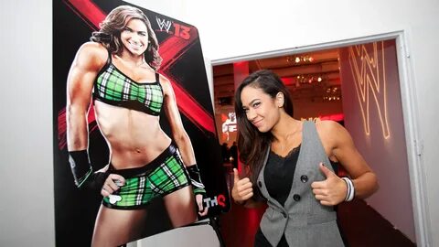 THQ holds "WWE '13" press event in New York City - AJ Lee Ph