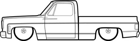 Pickup Truck Outline Drawing - Chevy Truck Drawing Easy Clip