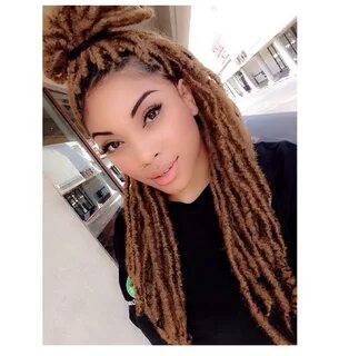 gold faux locs - Google Search Faux locs hairstyles, Beautif