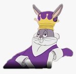 Bugsbunny King Crown Sticker - Bugs Bunny Drogado, HD Png Do