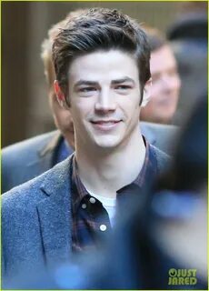 Full Sized Photo of grant gustin playful faces paparazzi the