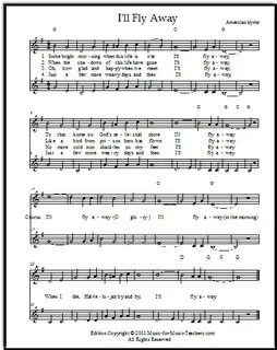 "I'll Fly Away" Free Fiddle Sheet Music & Easy Guitar Tabs G