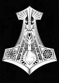 Mjolnir Viking tattoos, Viking tattoo design, Celtic art