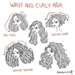 Wavy And Curyl Hair Art inspiration drawing, Drawings, Art r