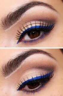 Makeup Colored eyeliner, Blue eyeliner, Makeup