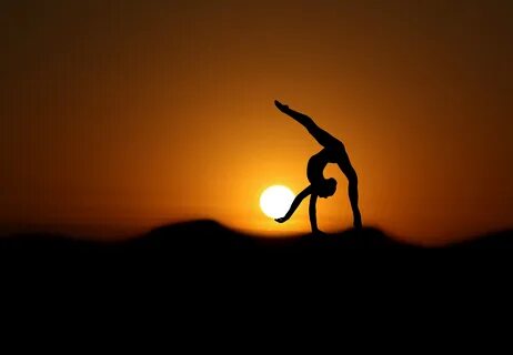 Gymnast at sunset free image download