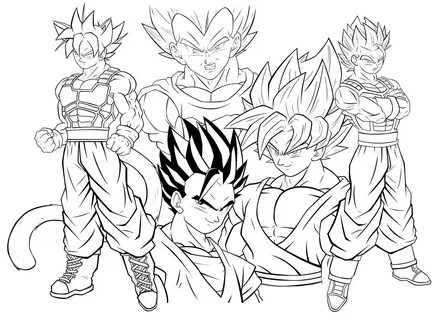 Coloring pages Dragon Ball Z - Big collection.