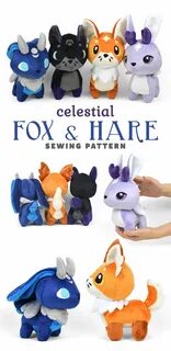 Fox and Hare Chibi Plush Sewing Pattern .pdf Tutorial Sewing