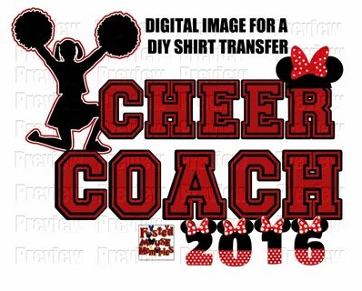 Cheer Coach T-shirt Transfer Design - DIY Cheerleading Coach