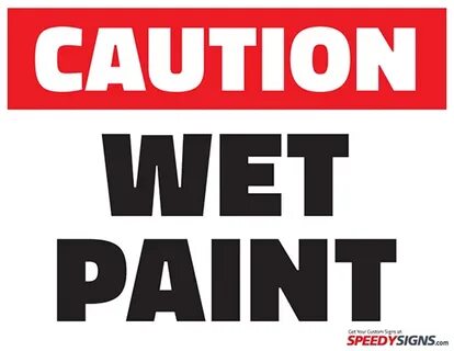 large wet paint sign - Clip Art Library