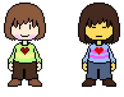 Undertale Chara and Frisk Pixel Art Maker