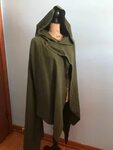 Hooded cloak green cloak hobbit clothing medieval cloak Etsy