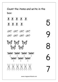 Math Worksheet - Count And Match With Number (1-10) Printabl
