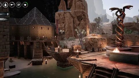 Conan Exiles - Linnah's Oasis - Amazing Base Valley of Visio