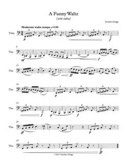 A Funny Waltz (solo Tuba) By Jordan Grigg - Digital Sheet Mu