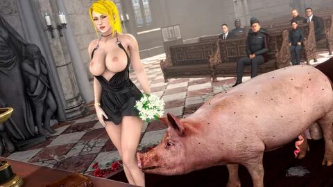 Pig Enjoys This Woman's Blowjob