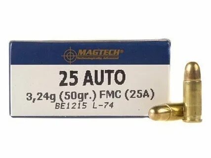 Magtech Ammo 25 ACP 50 Grain Full Metal Jacket Box of 50