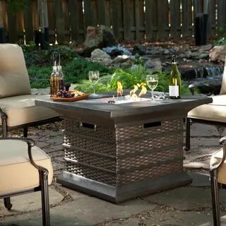 Patio Furniture with Fire Pit Table Fire pit table set, Fire