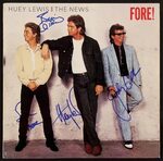 Lot Detail - Huey Lewis and The News Signed "Fore!" Album