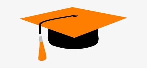 Graduation Mortar Board Clipart - Orange And Black Graduatio