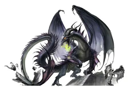 Great Wyrm Black Dragon - Pathfinder PFRPG DND D&D 3.5 5E 5t