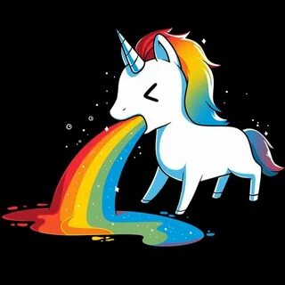 Where Rainbows Come From - T-Shirt / Juniors / XL Unicorn pi