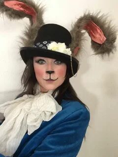 The March Hare Top Hat rabbit ears Alice in Wonderland tea E