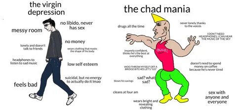 depressed virgin vs manic chad - Imgur