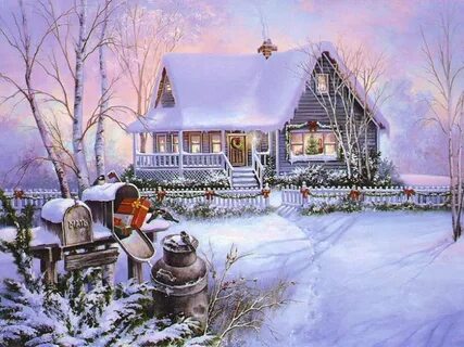 inviting looking Christmas scenery, Scene wallpaper, Winter 