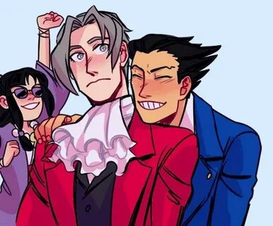 Maya and Phoenix annoying Edgeworth Phoenix wright, Dessin c