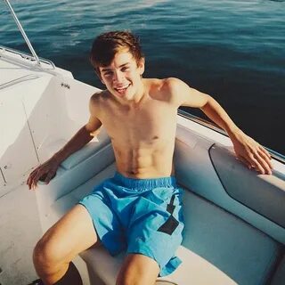 Cute Guys Collection Blog - Hayes Grier Shirtless On a Boat 