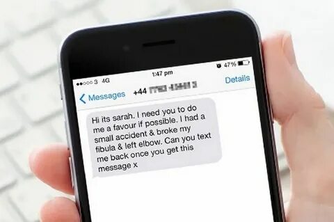 Parents are being targeted by 'Sarah' text message scam - an