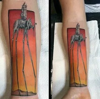 50 Salvador Dali Elephant Tattoo-Designs für Männer - Malere