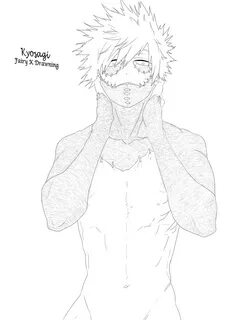 Boku no Hero Academia - Dabi (lineart) by FairyKDrawningKara