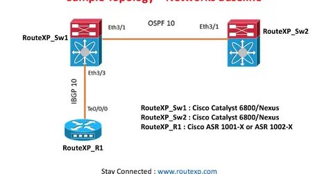 Configure Redistribution of iBGP Routes Into OSPF - Route XP