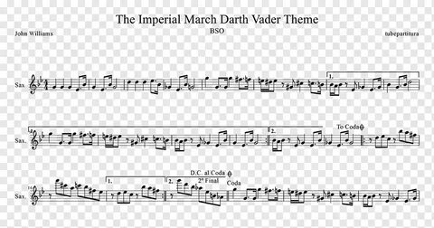 Anakin Skywalker Saxophone Sheet Music Imperial March, Saxop